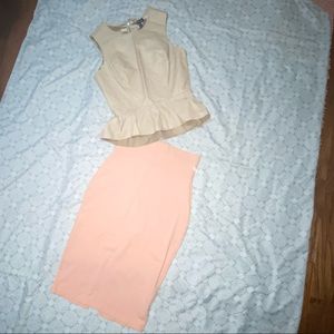 bebe Blush Pink Pencil Skirt Size Small